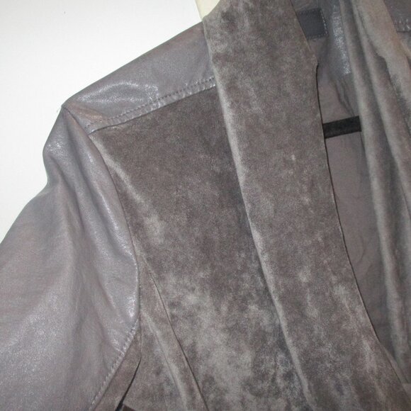 BLANKNYC faux leather cardigan jacket gray S - Picture 5 of 6